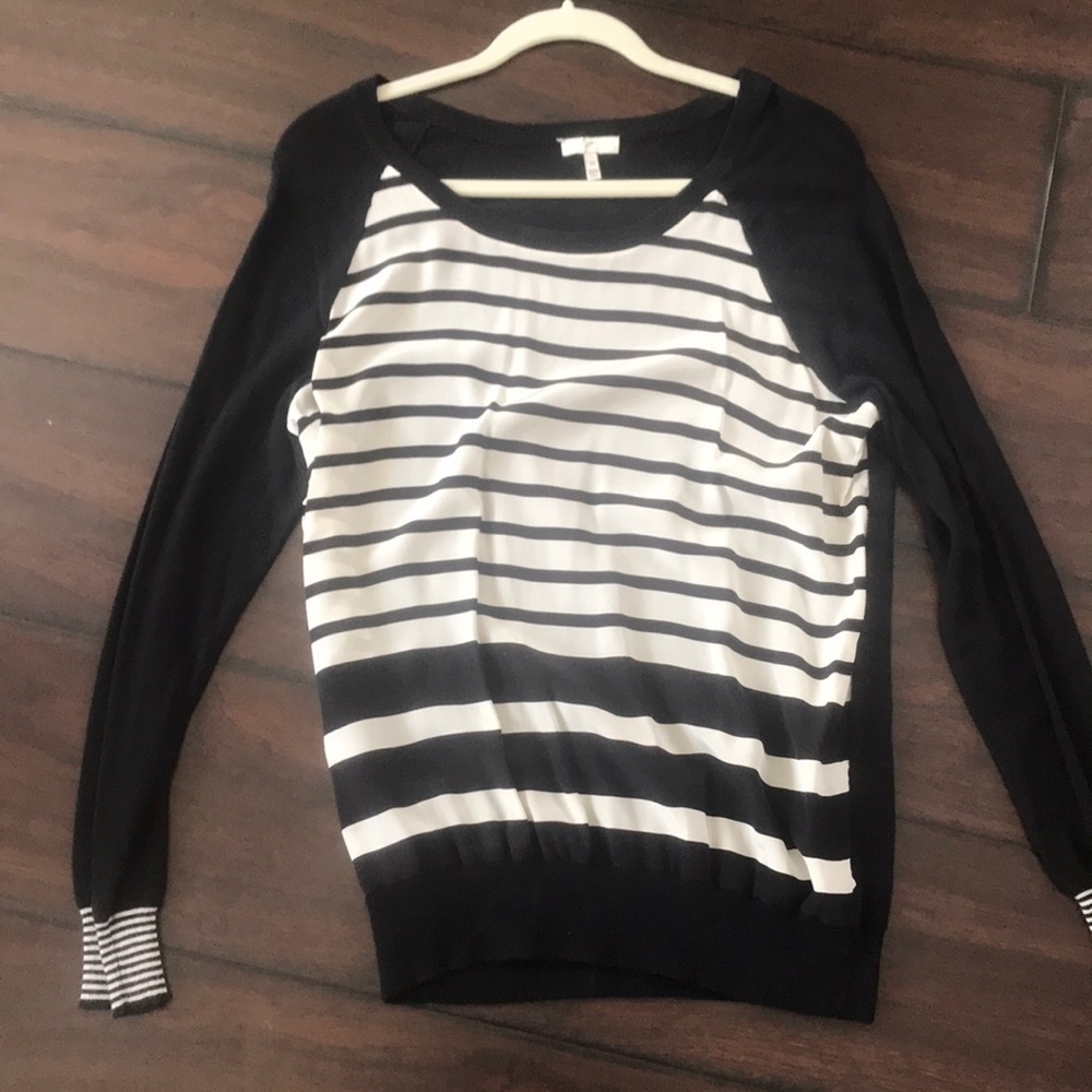 Joie sweater with silk front size medium
